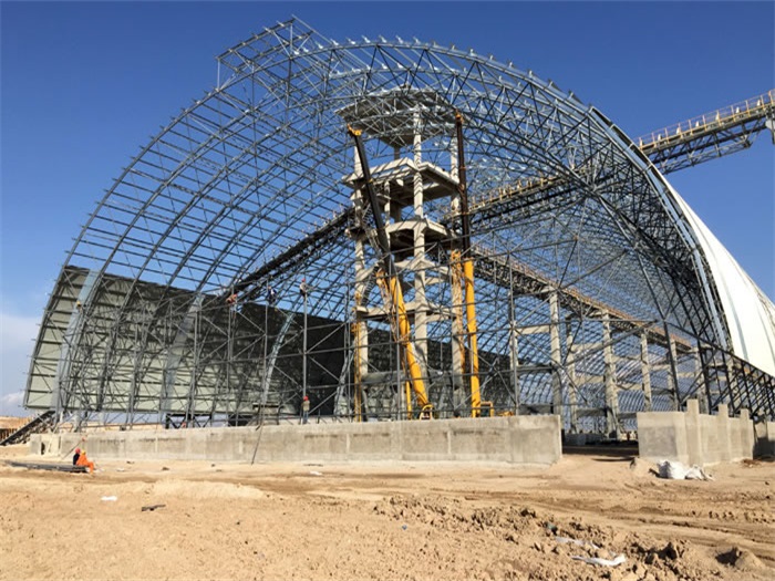 黄海煤机油桶翘工程网架